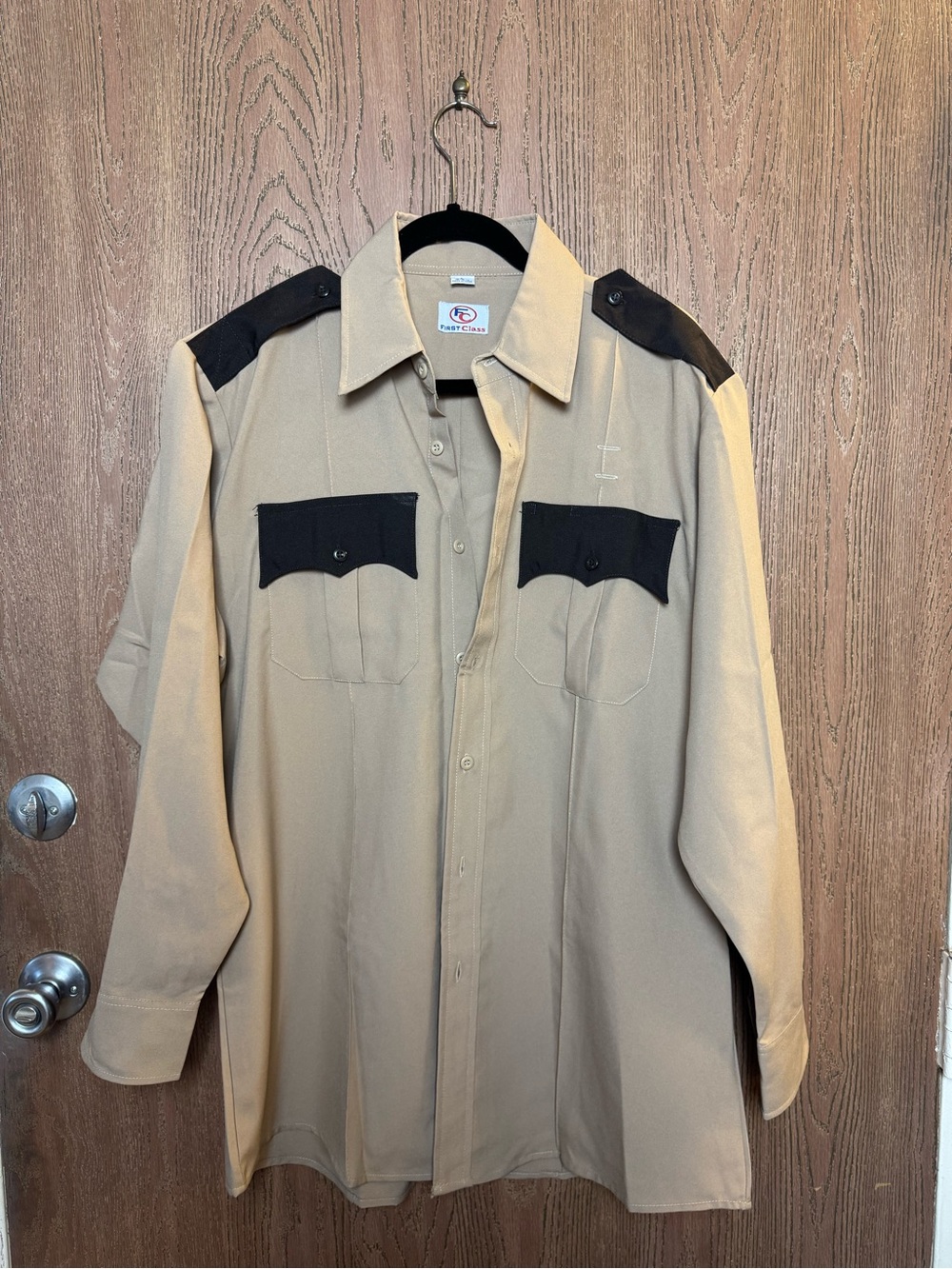 First Class Two Tone Long Sleeve Uniform Shirt